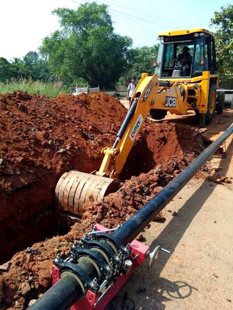 HDPE Underground Pipeline for Treated Water Irrigation at Mega Food Park